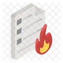 Data Loss Data Burn Destroyed Data Icon