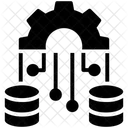 データ管理、データベース サービス、データベース センター アイコン