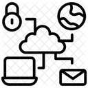 클라우드 컴퓨팅 클라우드 데이터 보안 데이터 보호 아이콘