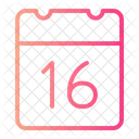 Day 16 Calendar Date Icon