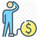 Crisis Debt Person Icon