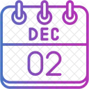 December Calendar Days Time And Date Icon