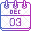 December Calendar Days Time And Date Icon