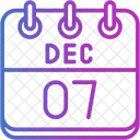 December Calendar Days Time And Date Icon