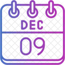 December Calendar Days Time And Date Icon