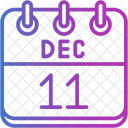 December Calendar Days Time And Date Icon