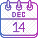 December Calendar Days Time And Date Icon