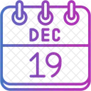 December Calendar Days Time And Date Icon