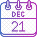 December Calendar Days Time And Date Icon