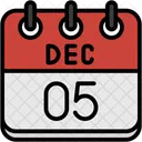 December Calendar Days Time And Date Icon