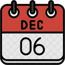 December Calendar Days Time And Date Icon