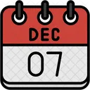 December Calendar Days Time And Date Icon