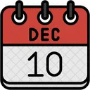 December Calendar Days Time And Date Icon