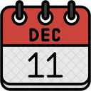 December Calendar Days Time And Date Icon