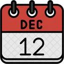 December Calendar Days Time And Date Icon