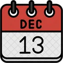 December Calendar Days Time And Date Icon