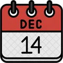 December Calendar Days Time And Date Icon