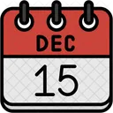 December Calendar Days Time And Date Icon