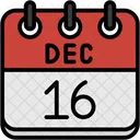 December Calendar Days Time And Date Icon