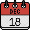 December Calendar Days Time And Date Icon