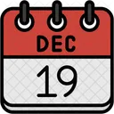 December Calendar Days Time And Date Icon