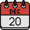 December Calendar Days Time And Date Icon