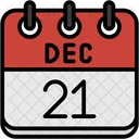 December Calendar Days Time And Date Icon