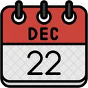 December Calendar Days Time And Date Icon