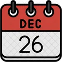 December Calendar Days Time And Date Icon