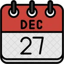 December Calendar Days Time And Date Icon