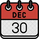 December Calendar Days Time And Date Icon