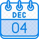 December Calendar Days Time And Date Icon