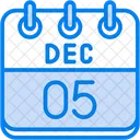 December Calendar Days Time And Date Icon