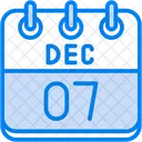 December Calendar Days Time And Date Icon