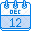 December Calendar Days Time And Date Icon