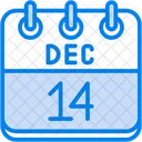 December Calendar Days Time And Date Icon