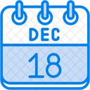 December Calendar Days Time And Date Icon