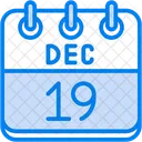 December Calendar Days Time And Date Icon