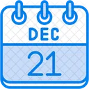 December Calendar Days Time And Date Icon