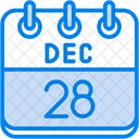 December Calendar Days Time And Date Icon