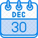 December Calendar Days Time And Date Icon