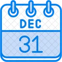 December Calendar Days Time And Date Icon