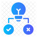 Decision Making Lightbulb Hypothesis Icône