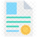 Certificate Diploma Deed Icon