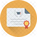 Certificate Diploma Deed Icon