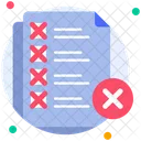 Denied Reject Document Icon