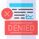 Denied Declined Document アイコン