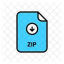 Descarga Comprimida Zip Icono