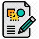 Graphic Design Blueprint Sketch Icon