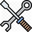 Destornillador Llave Inglesa Herramienta De Construccion Icono